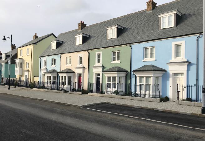 House with different colour exterior wall and doors